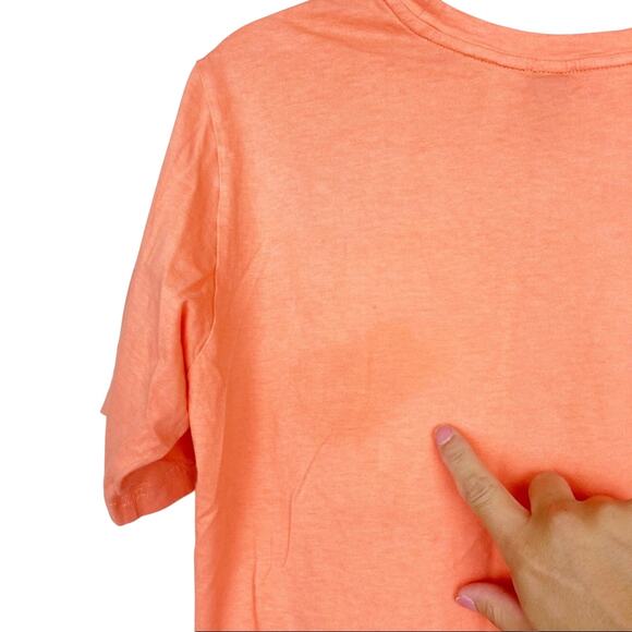 Adidas Peach Short Sleeve Cropped T Shirt Sz S - Picture 3 of 6